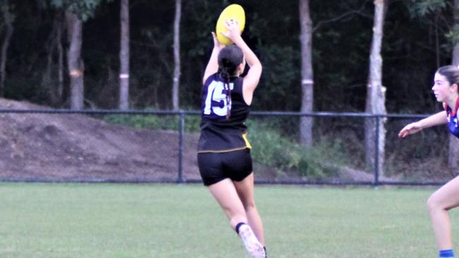 A fabulous grab by Tweed Coast Northern Rivers defender Bonnie Starling.