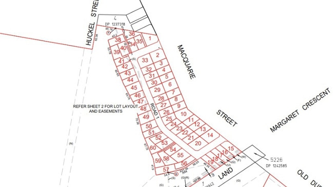 Extract from Subdivision Plan. Photo: Supplied