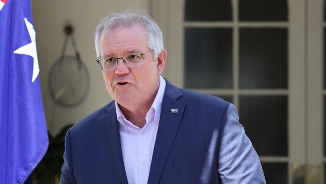 Scott Morrison will discuss the climate crisis with US President Joe Biden in Washington next week. Picture: Dylan Coker