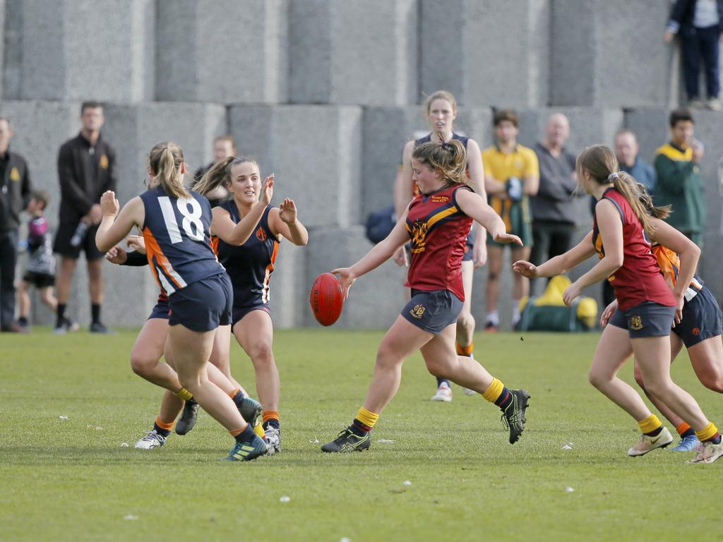 Fahan versus Scotch Oakburn in the Sports Association of Independent Schools Australian Rules girls grand final. Picture. PATRICK GEE