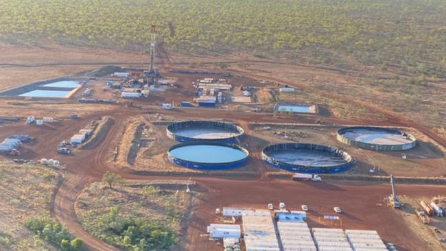 The well pad at Rallen’s Tanumbirini Station. Picture: Rallen Australia