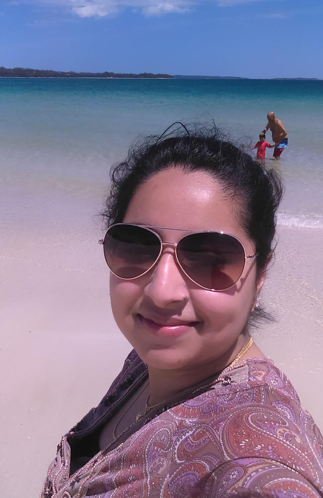 Eva Kibria from Bangladesh at the beach.