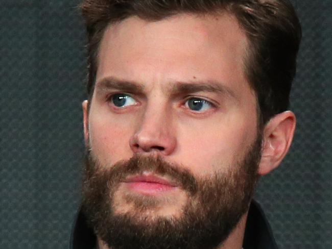 PASADENA, CA - JANUARY 07: Jamie Dornan speaks onstage about The Fall during the Netflix TCA Press Tour at Langham Hotel on January 7, 2015 in Pasadena, California. (Photo by Mark Davis/Getty Images for Netflix)