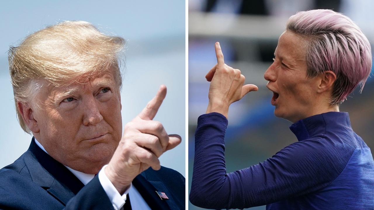 President Donald Trump has taken aim at US star Megan Rapinoe.