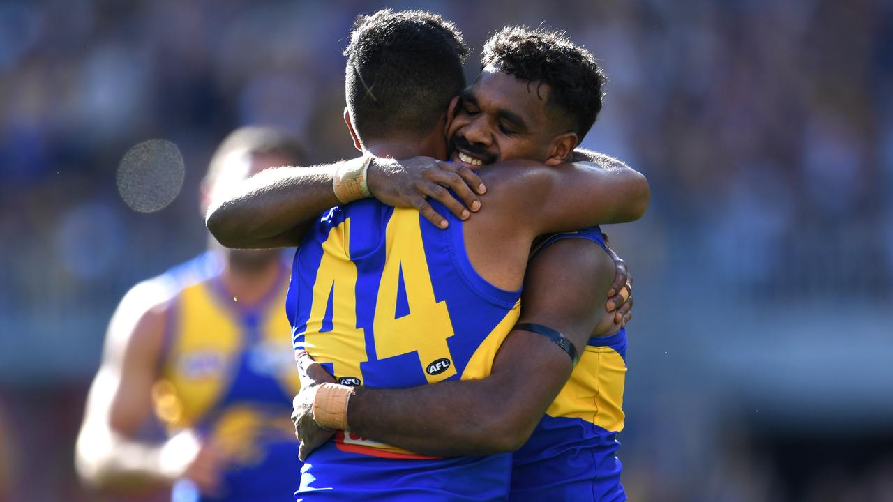 Willie Rioli and Liam Ryan have been keys to West Coast’s success in 2018. (AAP Image/Julian Smith)
