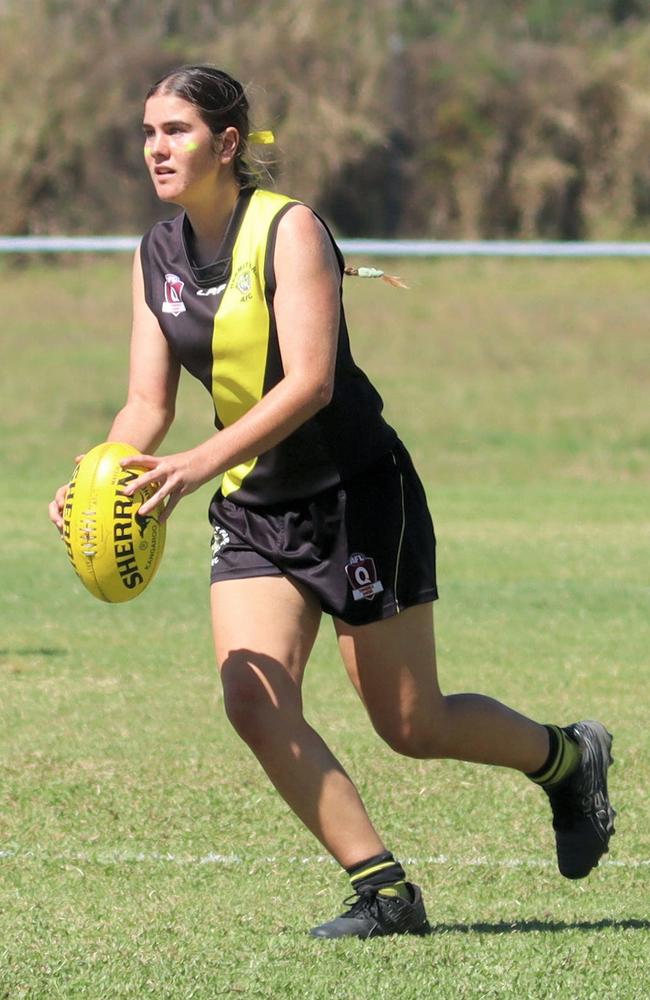 Hermit Park Tigers rising star Ava Goldsworthy. Picture: John Zohn.