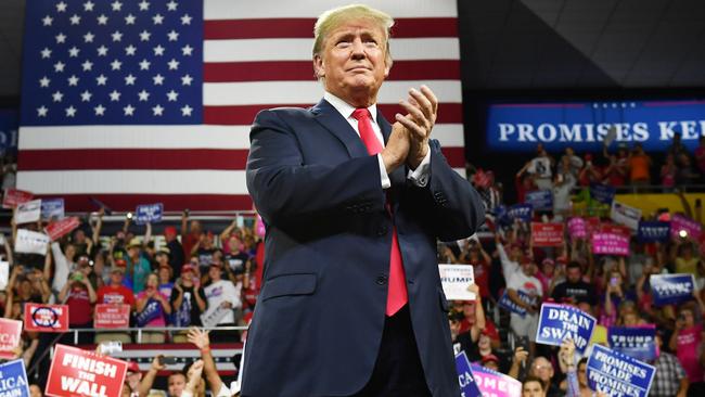 Donald Trump’s sometimes rambling rally speeches sowed the seeds of his election defeat. Picture: Mandel Ngan/AFP