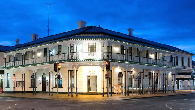 The Mount Gambier Hotel glowing at dusk. Picture: Spring Studio