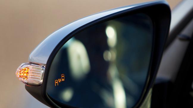 Radars check for vehicles in your blind spot and warn you through the side mirrors. Picture: Supplied.