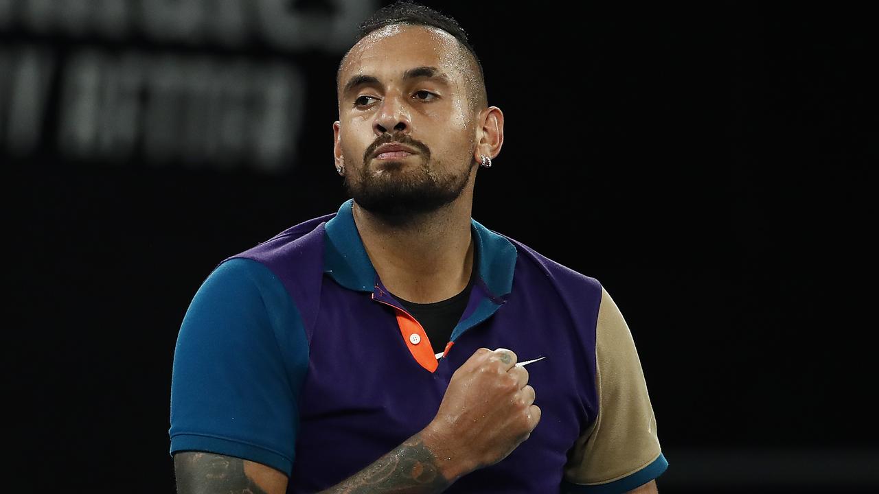 Nick Kyrgios is proud of his effort. (Photo by Daniel Pockett/Getty Images)
