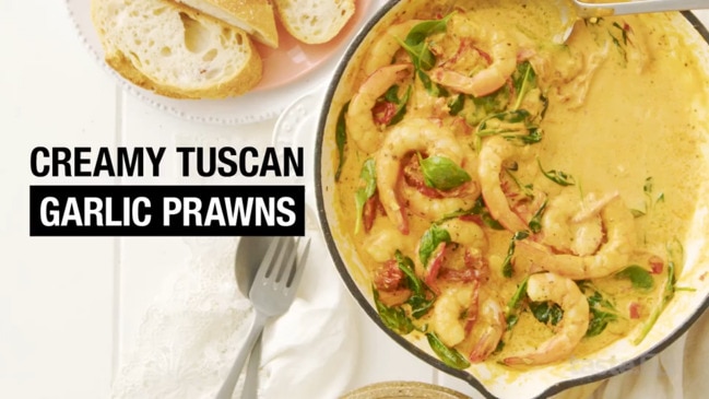 Creamy Tuscan garlic prawns