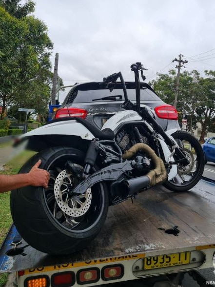 A bike and bikie colours seized by Strike Force Orsino