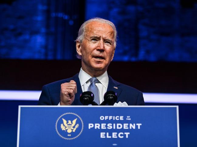 Nearly there … Joe Biden is on his way to the White House. Picture: AFP