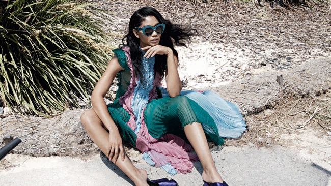 Party dresses to slam dunks: Model Chanel Iman sizzles as face of