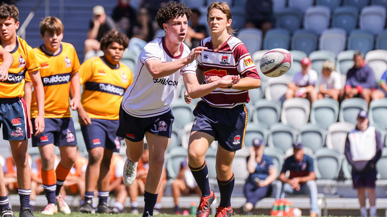 Buildcorp Emerging Reds Cup day one action between South East Queensland's Under-15s and Brisbane White Under-15s. Picture credit: QRU Media/ Erick Lucero.