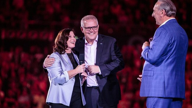 The Prime Minister and his wife, Jenny, attended the Hillsong conference in 2019. Picture: Supplied