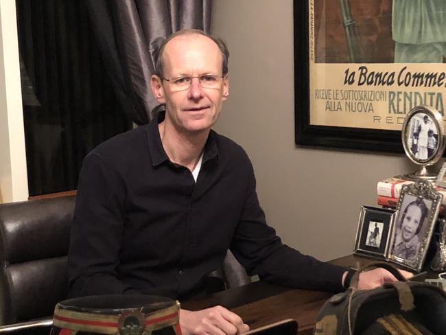 ANZ chief executive Shayne Elliott working from his Melbourne home.