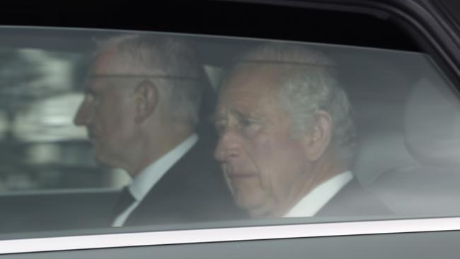 King Charles III leaves Balmoral Castle in Scotland on Friday. Picture: Getty Images