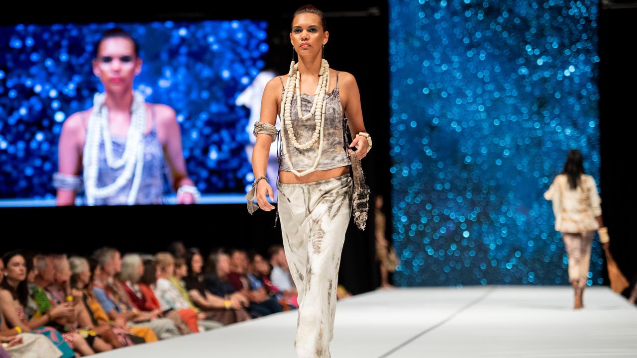 2024 Country to Couture at the Darwin Convention Centre showcases hand-designed First Nations fashion. Picture: Pema Tamang Pakhrin