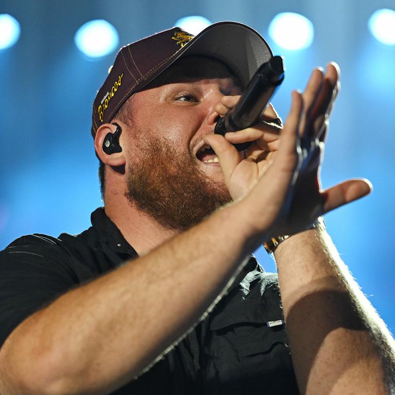 Country superstar Luke Combs performs in concert at Suncorp Stadium, Brisbane. Picture: Lyndon Mechielsen/Courier Mail