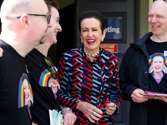 Lord Mayor Clover Moore at Redfern Town Hall on Saturday. Picture: AAP