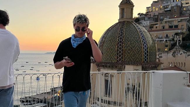 Jack Ginnivan hit Europe, pictured here in Positano, Italy. Picture: Instagram