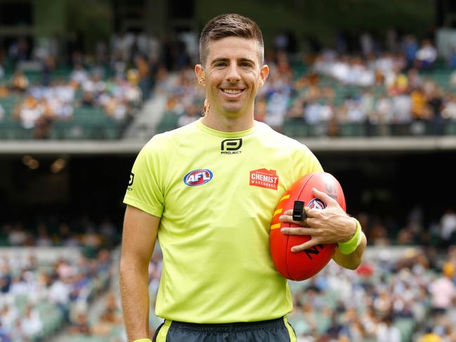 MELBOURNE, AUSTRALIA - MARCH 20: Michael Pell during the 2022 AFL Round 01 match between the Hawthorn Hawks and the North Melbourne Kangaroos at the Melbourne Cricket Ground on March 20, 2022 In Melbourne, Australia. (Photo by Dylan Burns/AFL Photos)