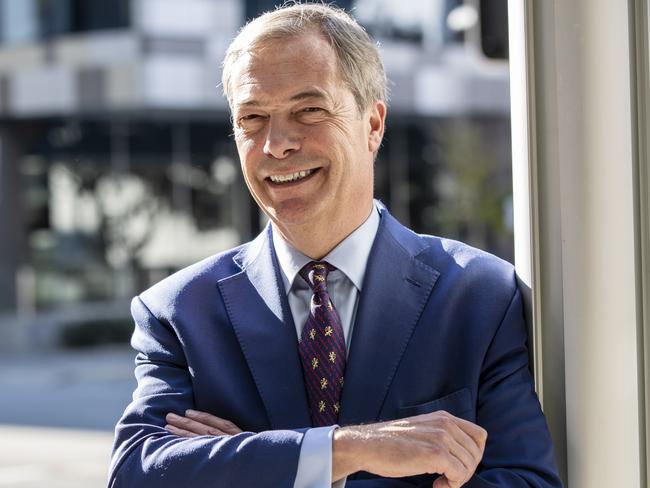 Nigel Farage is a former UKIP leader, and is in Australia for a national tour.Pictured is Nigel Farage on Adelaide Terrace, in Perth, Western Australia. Picture: Matthew Poon