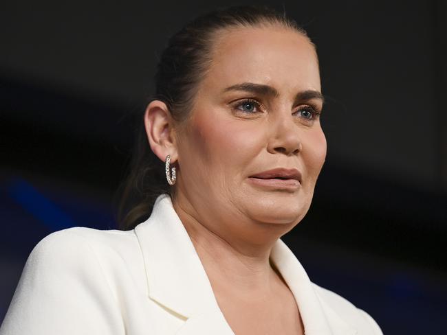 CANBERRA, AUSTRALIA  - NewsWire Photos - December 11, 2024: Jelena Dokic, Former World Number 4 Tennis Player, TEDx Presenter & Speaker, Commentator & 2-Time Bestselling Author addresses the National Press Club of Australia in Canberra. Picture: NewsWire / Martin Ollman