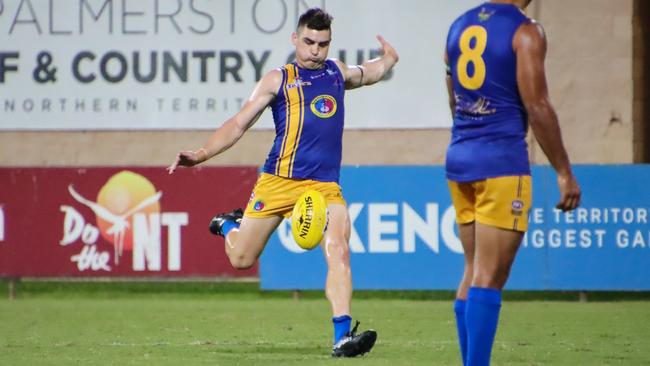 The Nightcliff Tigers won against the Wanderers in Round 3 of the NTFL Men's Premier League. Picture: Celina Whan/AFLNT Media