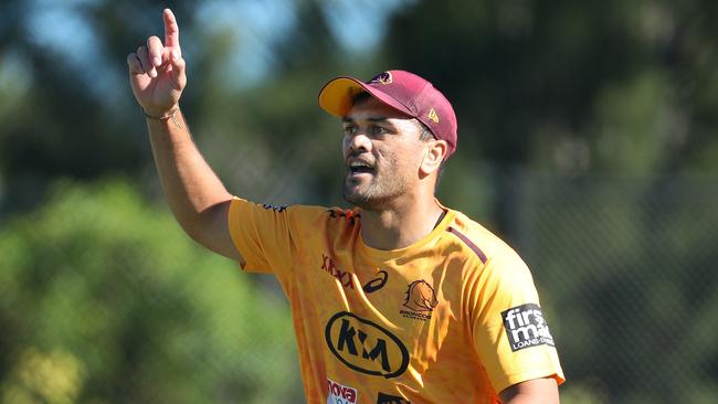 Karmichael Hunt has been selected at five-eighth for the Broncos. Picture: Liam Kidston