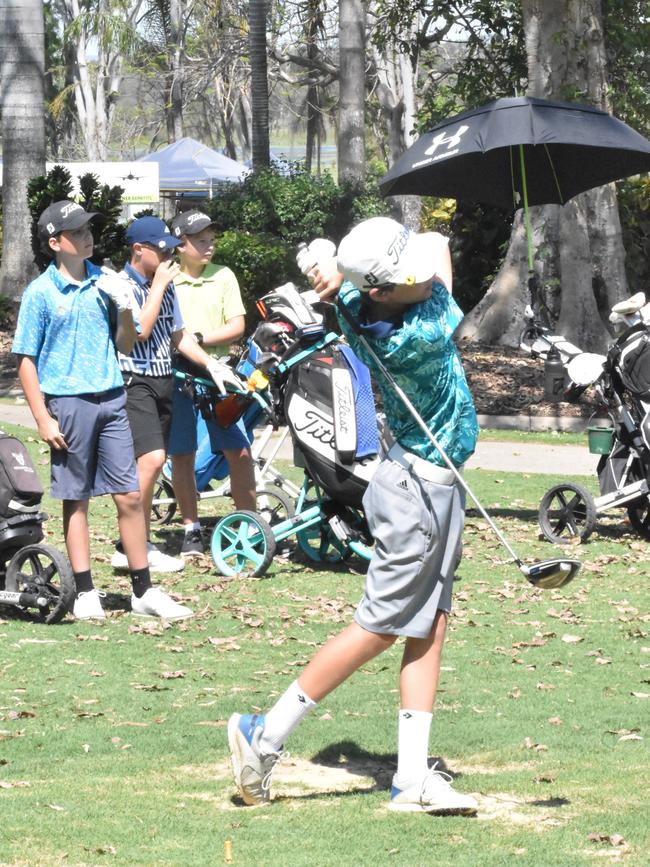 Miriam Vale's Cody Anderson in the boys 12 years division at the US Kids Golf Foundation Australian Open at the Rockhampton Golf Club on September 27.