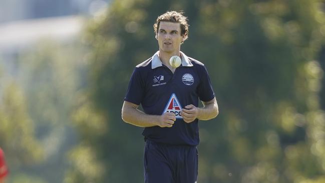 Geelong bowler Tom O'Connell. Picture: Valeriu Campan