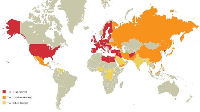 Supplied Editorial Foreign policy conflict map