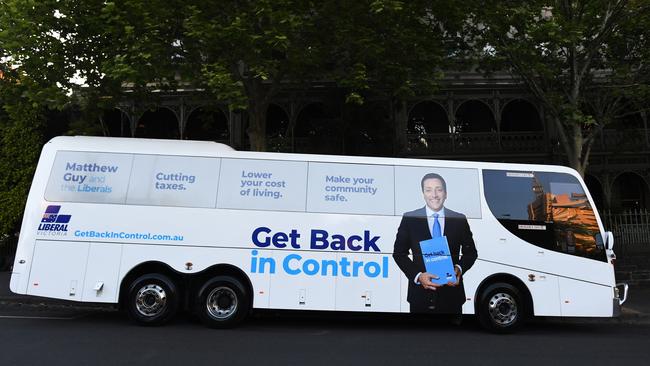 The Liberal Party is touring regional Victoria today in the lead up to the state election. Picture: James Ross/AAP