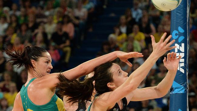 Diamond's Sharni Layton on the attack against New Zealand last year.