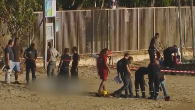 Attempted to revive the Aussie traveller were unsuccessful. Picture: Nine News