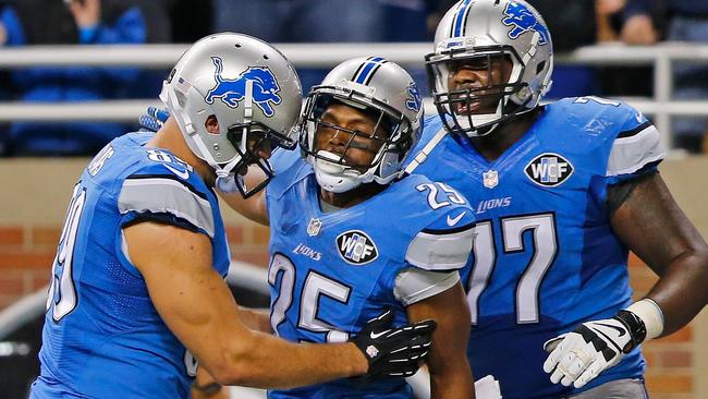 Theo Riddick after scoring the game winning touchdown.