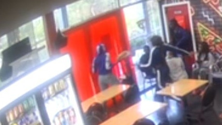 Arnolds Creek Pizzeria in Melton has posted CCTV of “young girls” shamelessly stealing a customer’s order.<br/>Picture: Supplied