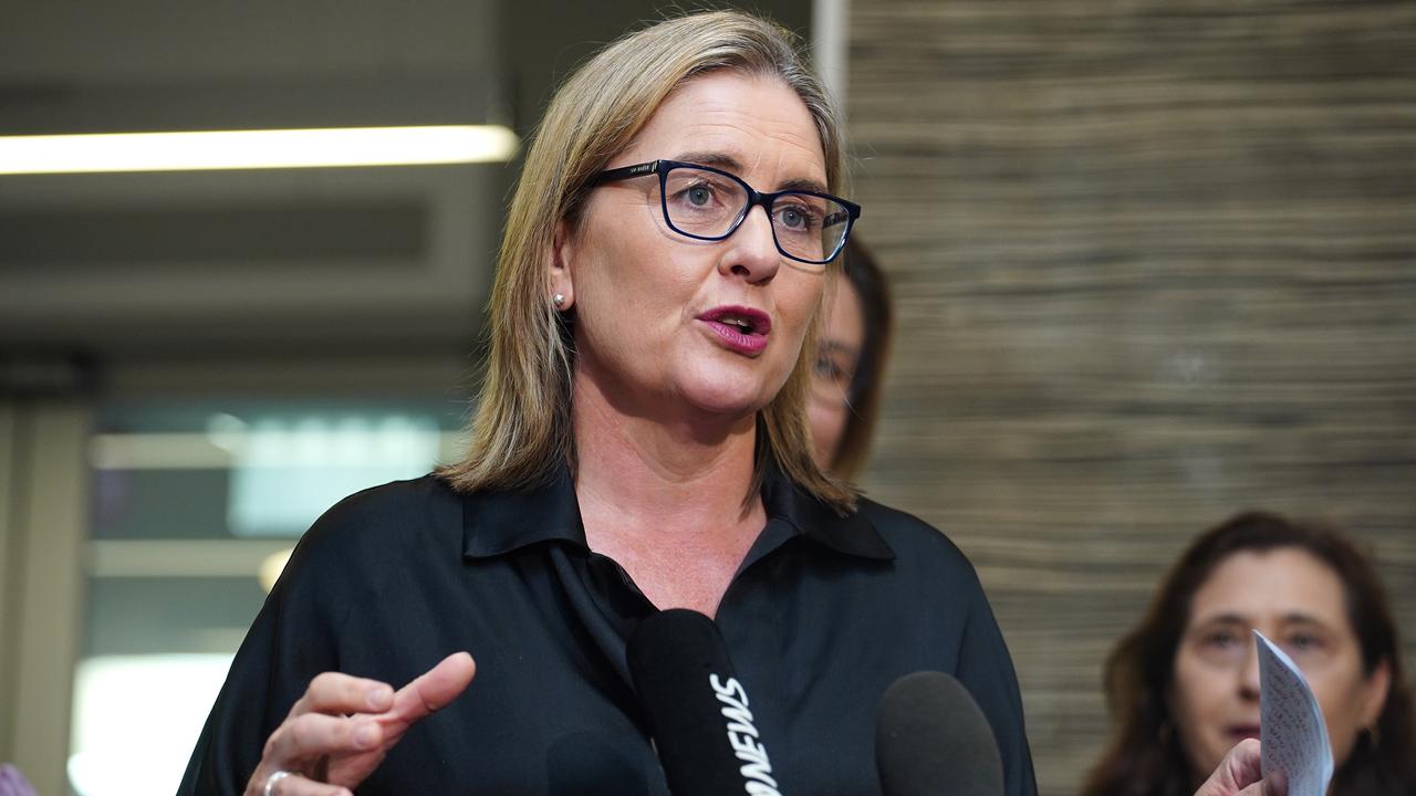 Victorian Premier Jacinta Allan has called out the racial attack on Eddie Betts’ children playing in their yard. Picture: NCA NewsWire / Luis Enrique Ascui