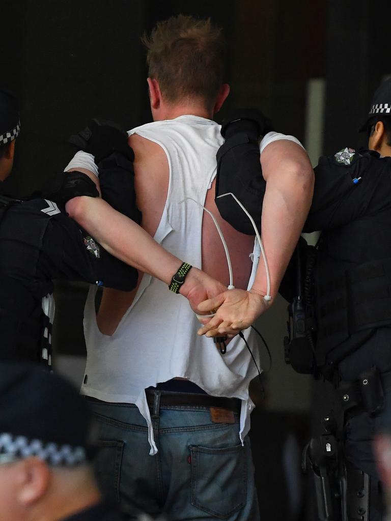 There were dozens of arrests. Picture: James Ross/AAP