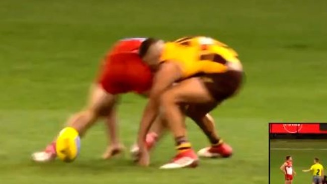 Luke Parker on report for this hit on Jarman Impey.