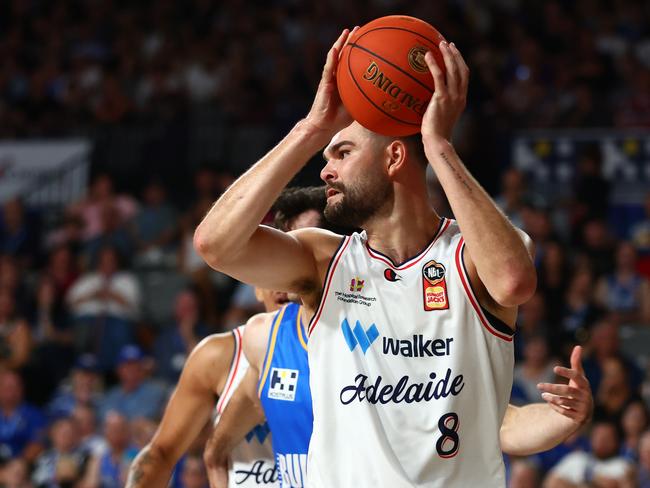 Isaac Humphries was immense for the 36ers in NBL24, and the big man is coming to Adelaide. Picture: Getty Images