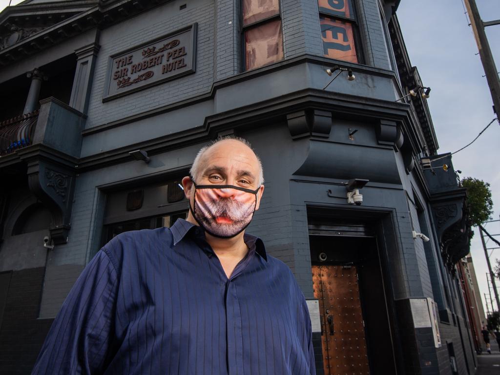 Tom McFeely owns The Peel Hotel in Fitzroy which hosted an Omicron case. Picture: Jason Edwards