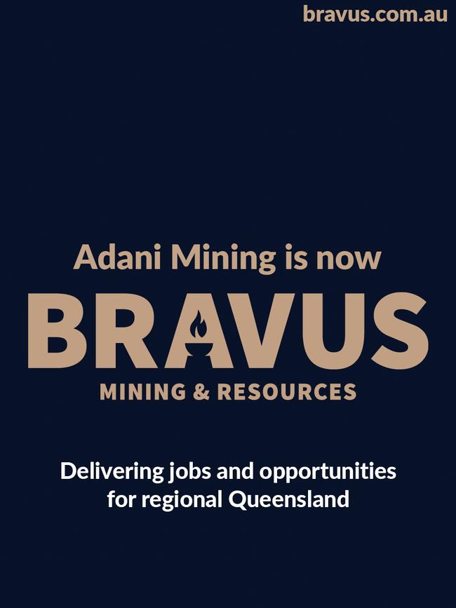 Bravus is the new branding for Adani Mining. PICTURE: SUPPLIED.