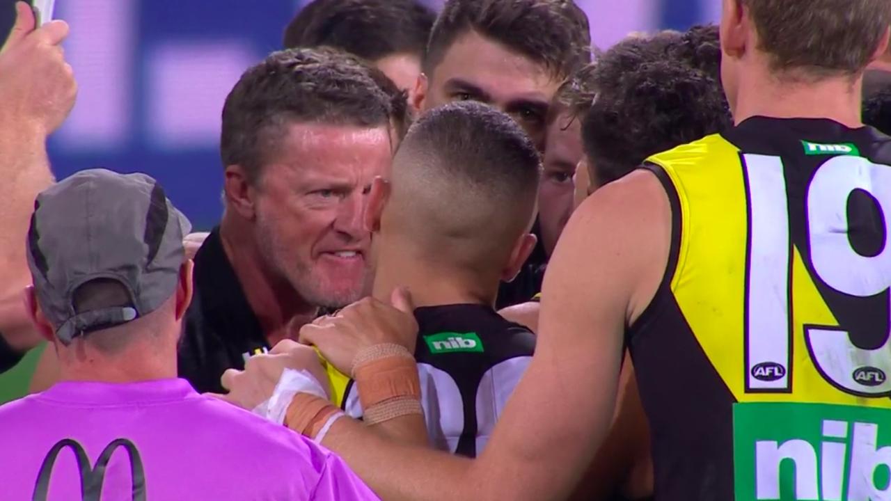 Damien Hardwick was fired up at three-quarter time.