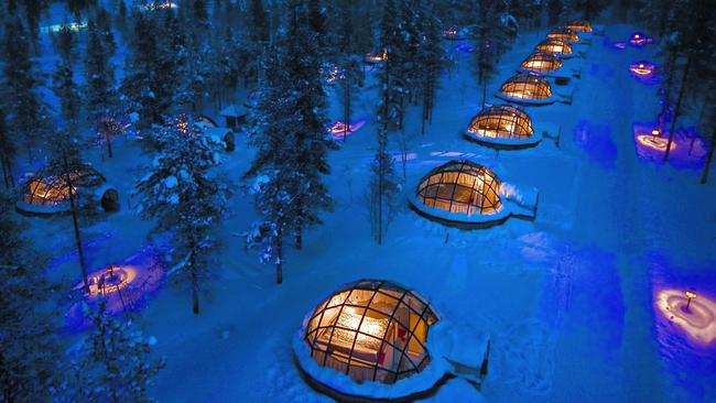 Igloo accommodation at Kakslauttanen Arctic Resort in Finnish Lapland.