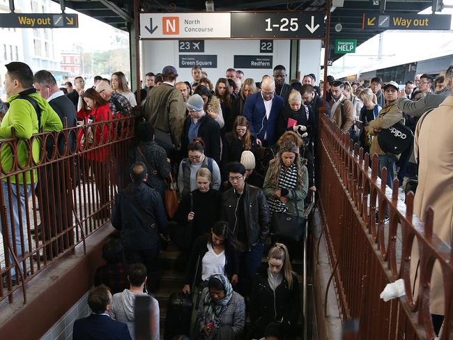 City Circle trains were operating in one direction only this morning.