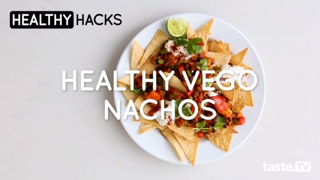 Healthy vegetarian nachos