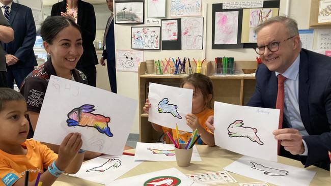 Prime Minister Anthony Albanese visits Goodstart Early Learning, South Tweed Heads.